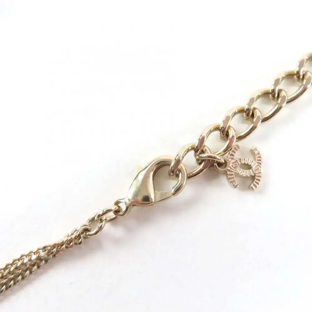 Chanel Cc Logo Pendant Necklace Metal #250090C12B